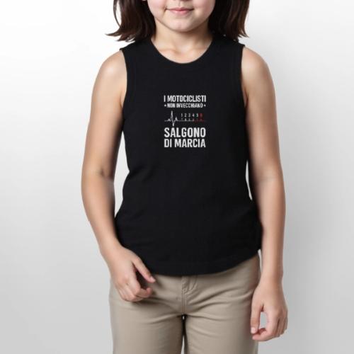 Motorcyclists Never Age Heartbeat Design - Youth Girls Relaxed Tank Top