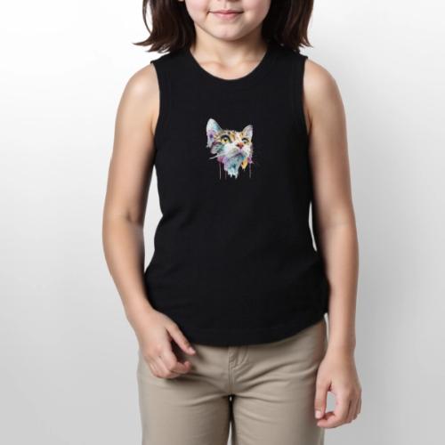 Chromatic Cat Splash - Youth Girls Relaxed Tank Top