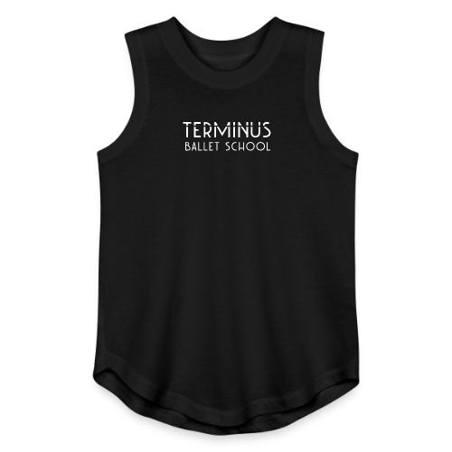 School Logo (white text) - Youth Girls Relaxed Tank Top