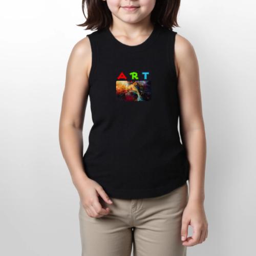 Waves of Art - Youth Girls Relaxed Tank Top