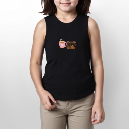 Powered by Coffee and Chaos - Youth Girls Relaxed Tank Top