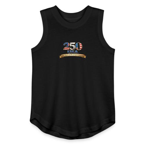 250 USA Liberty Banner - Youth Girls Relaxed Tank Top