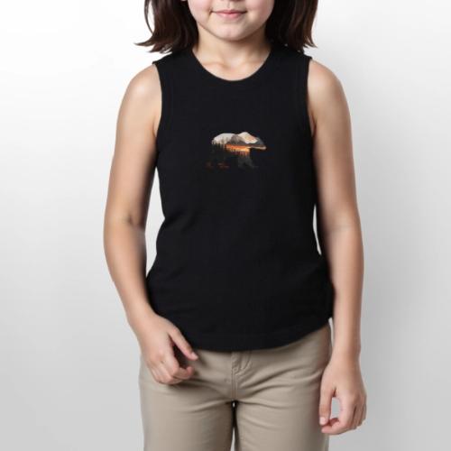 Canada Bear: fiery tones - Youth Girls Relaxed Tank Top