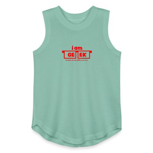 iamGEEK RED - Youth Girls Relaxed Tank Top