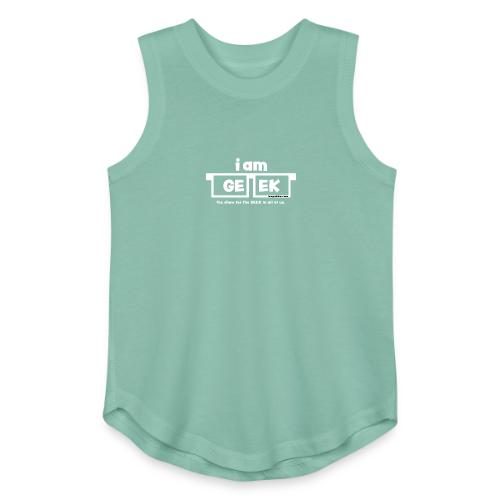 iamGEEK classic White - Youth Girls Relaxed Tank Top