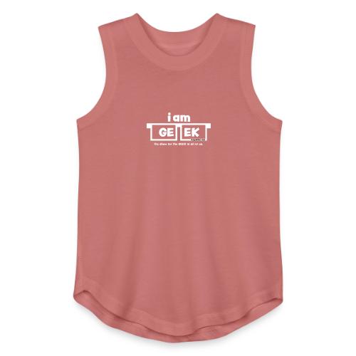 iamGEEK classic White - Youth Girls Relaxed Tank Top
