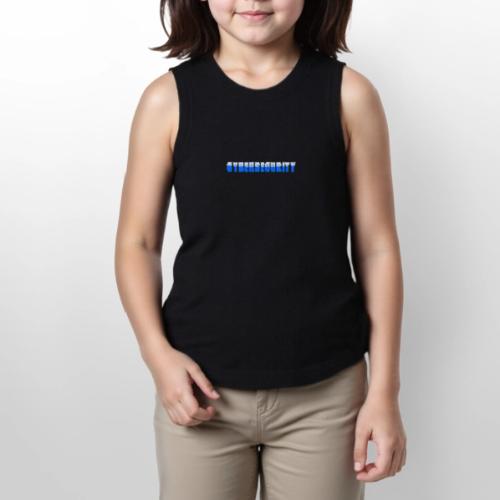 Cybersecurity Word Art Design - Youth Girls Relaxed Tank Top