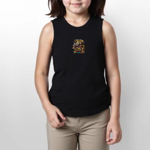 Just Here for Coffee and Paycheck - Youth Girls Relaxed Tank Top