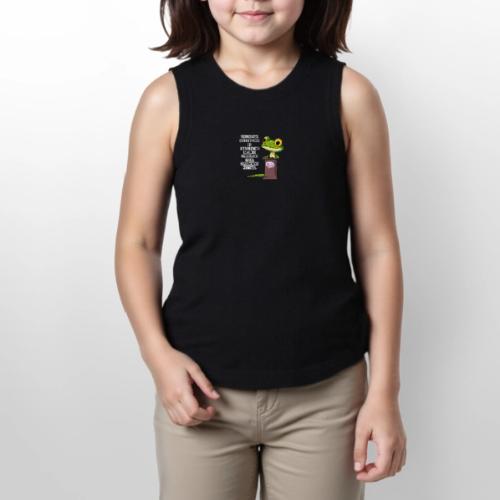 Public Comment Lizard Design - Youth Girls Relaxed Tank Top