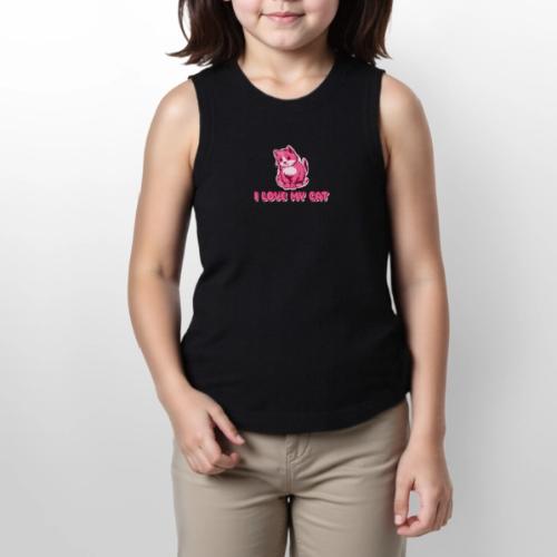 I love my cat - Youth Girls Relaxed Tank Top