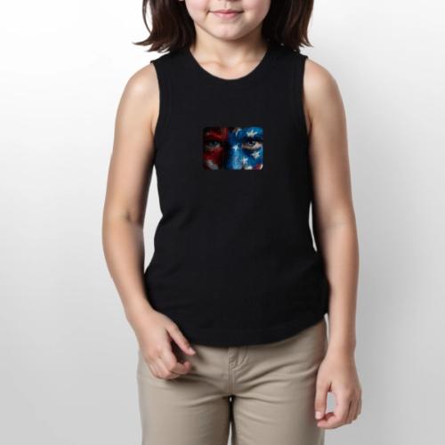 USA: Painted for the Flag - Youth Girls Relaxed Tank Top
