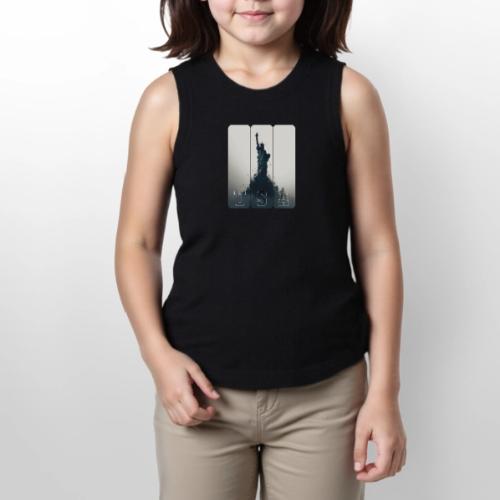 USA: Liberty Rising Over Manhattan - Youth Girls Relaxed Tank Top
