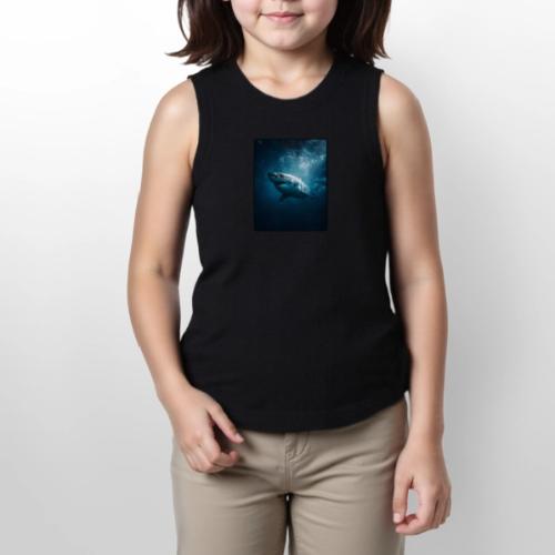 Great White Shark Ocean Design - Youth Girls Relaxed Tank Top