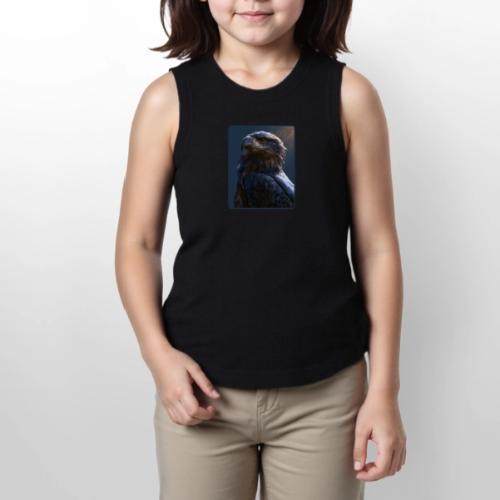 Majestic Eagle Cinematic Portrait Design - Youth Girls Relaxed Tank Top