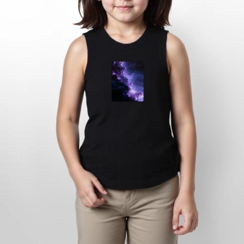 Purple Nebula Space Design - Youth Girls Relaxed Tank Top