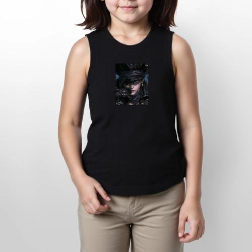 Dark Anime Pirate Warrior - Youth Girls Relaxed Tank Top