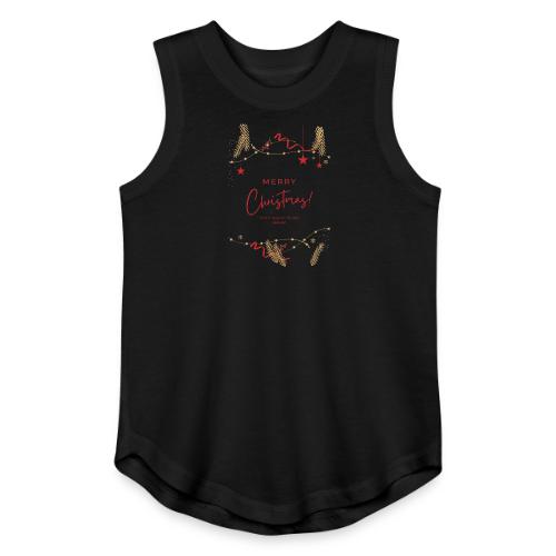 Merry Christmas Typography Design - Youth Girls Relaxed Tank Top