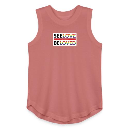 FUMCSD See Love, Be Loved: white design background - Youth Girls Relaxed Tank Top