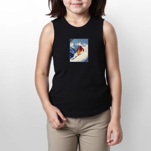 Mountain Skiing Vibes - Youth Girls Relaxed Tank Top