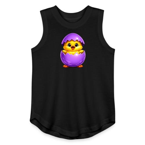 Easter Chick Purple - Youth Girls Relaxed Tank Top