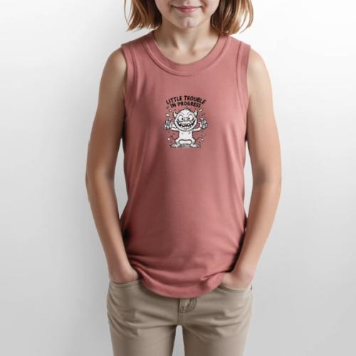 Playful Mischief Demon Illustration - Youth Girls Relaxed Tank Top