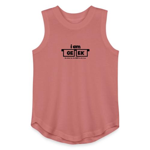 iamGEEK Classic Black - Youth Girls Relaxed Tank Top