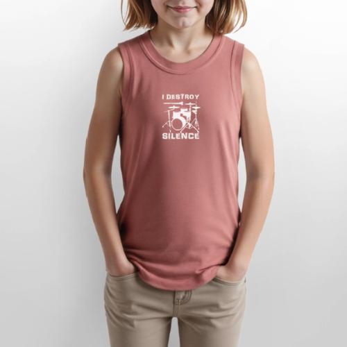 I Destroy Silence - Youth Girls Relaxed Tank Top