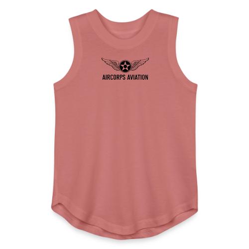 Black Logo Gear - Youth Girls Relaxed Tank Top