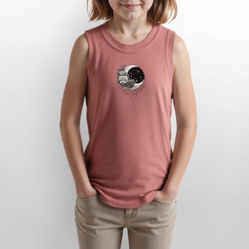 Crescent Moon Floral - Youth Girls Relaxed Tank Top