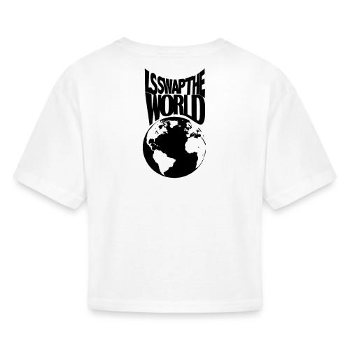 LS Swap the World (Front & Back) - Champion Women’s Cropped T-Shirt