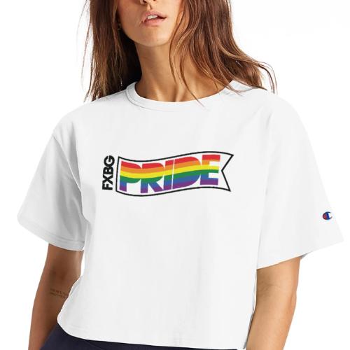 FXBG PRIDE Flag - Champion Women’s Cropped T-Shirt