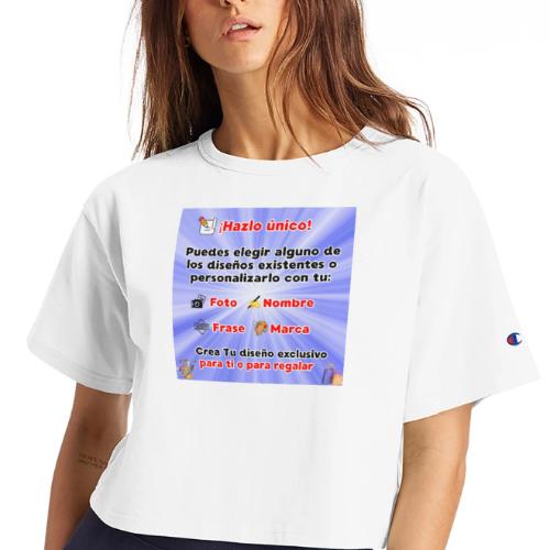 Personalized Souvenirs with Photo, Phrase, Design - Champion Women’s Cropped T-Shirt
