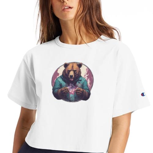 Magical Bear - Champion Women’s Cropped T-Shirt