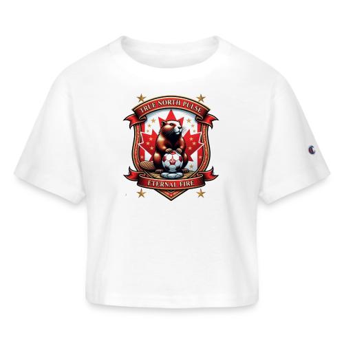Canada Beaver Crest T-Shirt, Pride Badge Gift - Champion Women’s Cropped T-Shirt