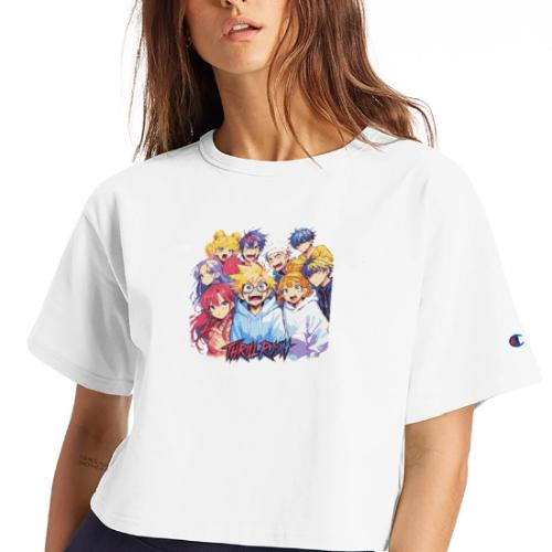 Thrill Rush Anime Squad Streetwear - Champion Women’s Cropped T-Shirt