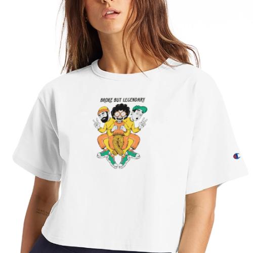 Legendary Broke Crew Retro - Champion Women’s Cropped T-Shirt