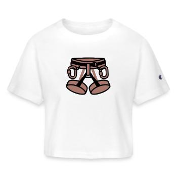 Climbing Harness Rock Climbing Gym Alpinism - Champion Women’s Cropped T-Shirt - white - Front - Willow (175cm)