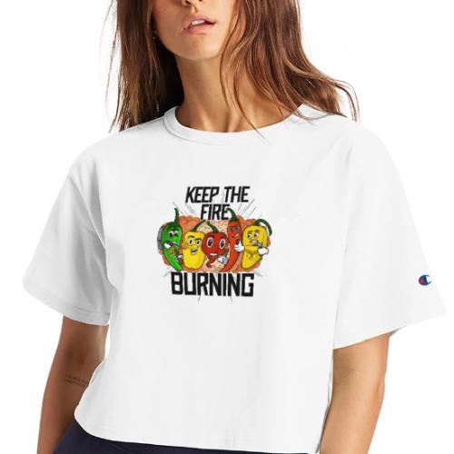 keep the fire burning - Champion Women’s Cropped T-Shirt