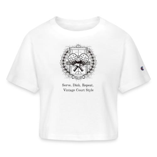 Vintage Pickleball T-Shirt, Mug, & Poster - Champion Women’s Cropped T-Shirt