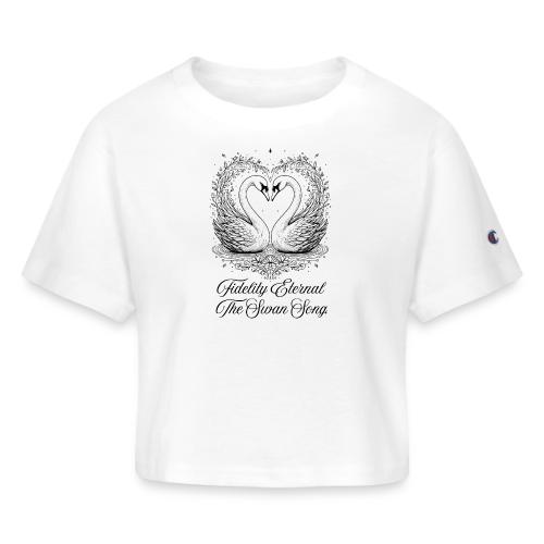 Poetic Swan T-Shirt - Champion Women’s Cropped T-Shirt