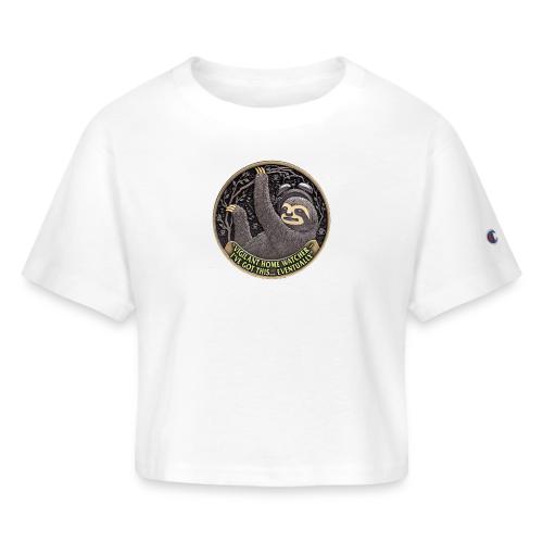 Sloth Home Watcher T Shirt - Champion Women’s Cropped T-Shirt