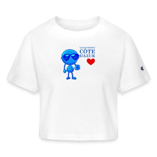 Smoon City_Saint Tropez Côte d'Azur - Champion Women’s Cropped T-Shirt