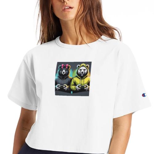 Gamer Bears - Champion Women’s Cropped T-Shirt