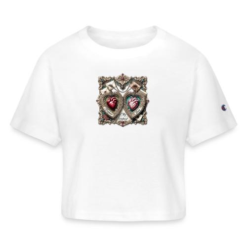 Keeper of My Deepest Love Victorian Locket T-Shirt - Champion Women’s Cropped T-Shirt