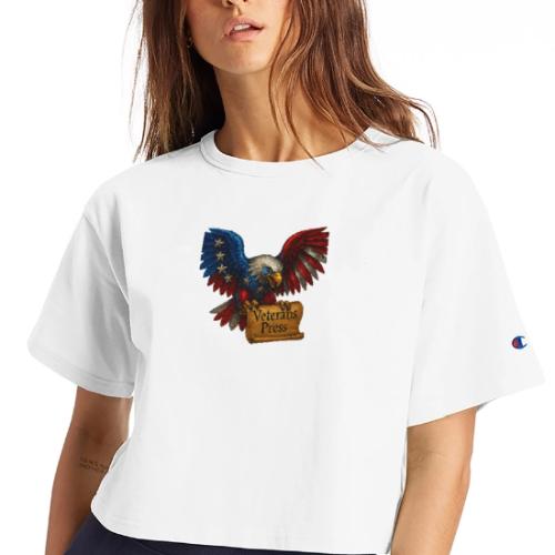 Veterans Press Bald Eagle - Champion Women’s Cropped T-Shirt