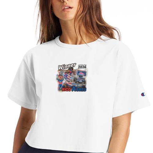 Rico Abreu #LetsRaceTwo Winner - Champion Women’s Cropped T-Shirt