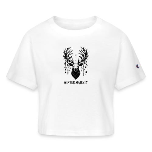 Majestic Reindeer T-Shirt, Poster, & Mug - Champion Women’s Cropped T-Shirt