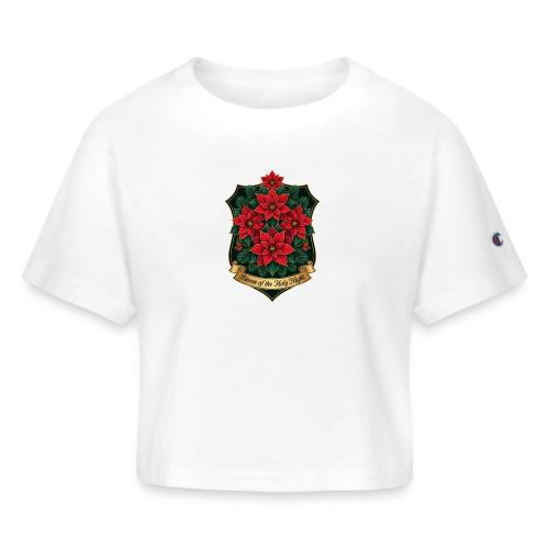 Poinsettia Crest T-Shirt - Champion Women’s Cropped T-Shirt
