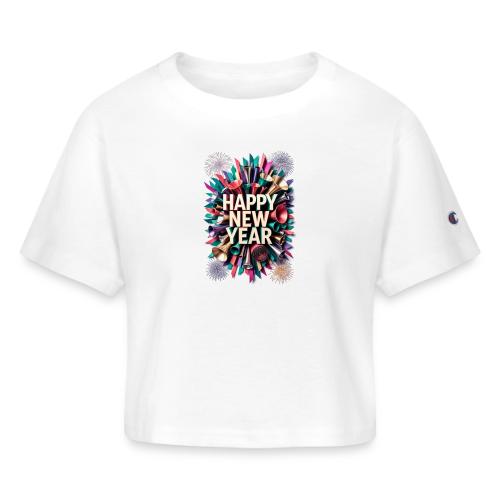 New Year's Party Horn T-Shirt - Champion Women’s Cropped T-Shirt