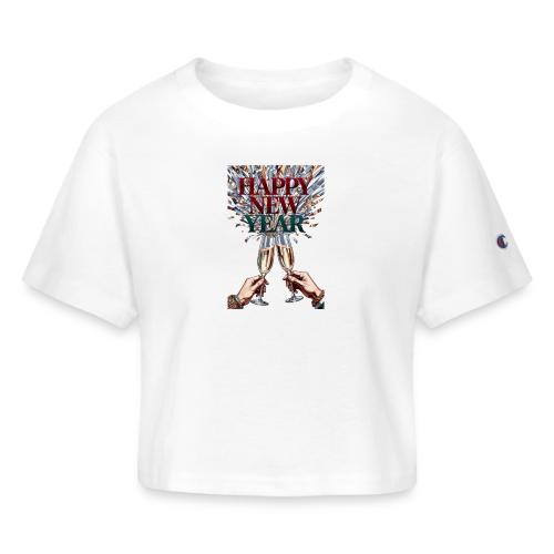 Toasting Hands T-Shirt Confetti Shower Premium - Champion Women’s Cropped T-Shirt